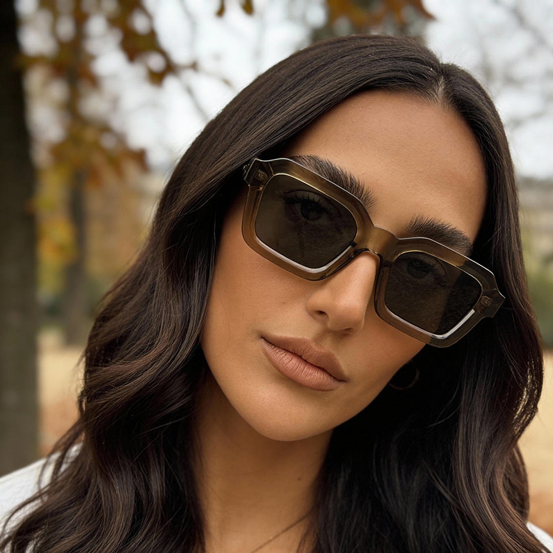 Meller Brown Full Rim Geometric left side