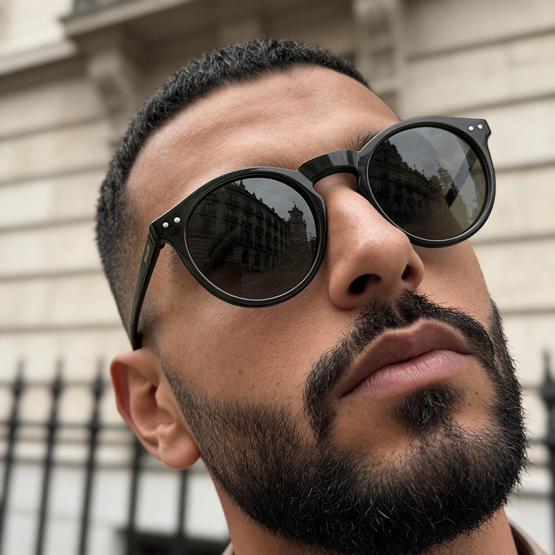 Meller Grey Full Rim Round right side