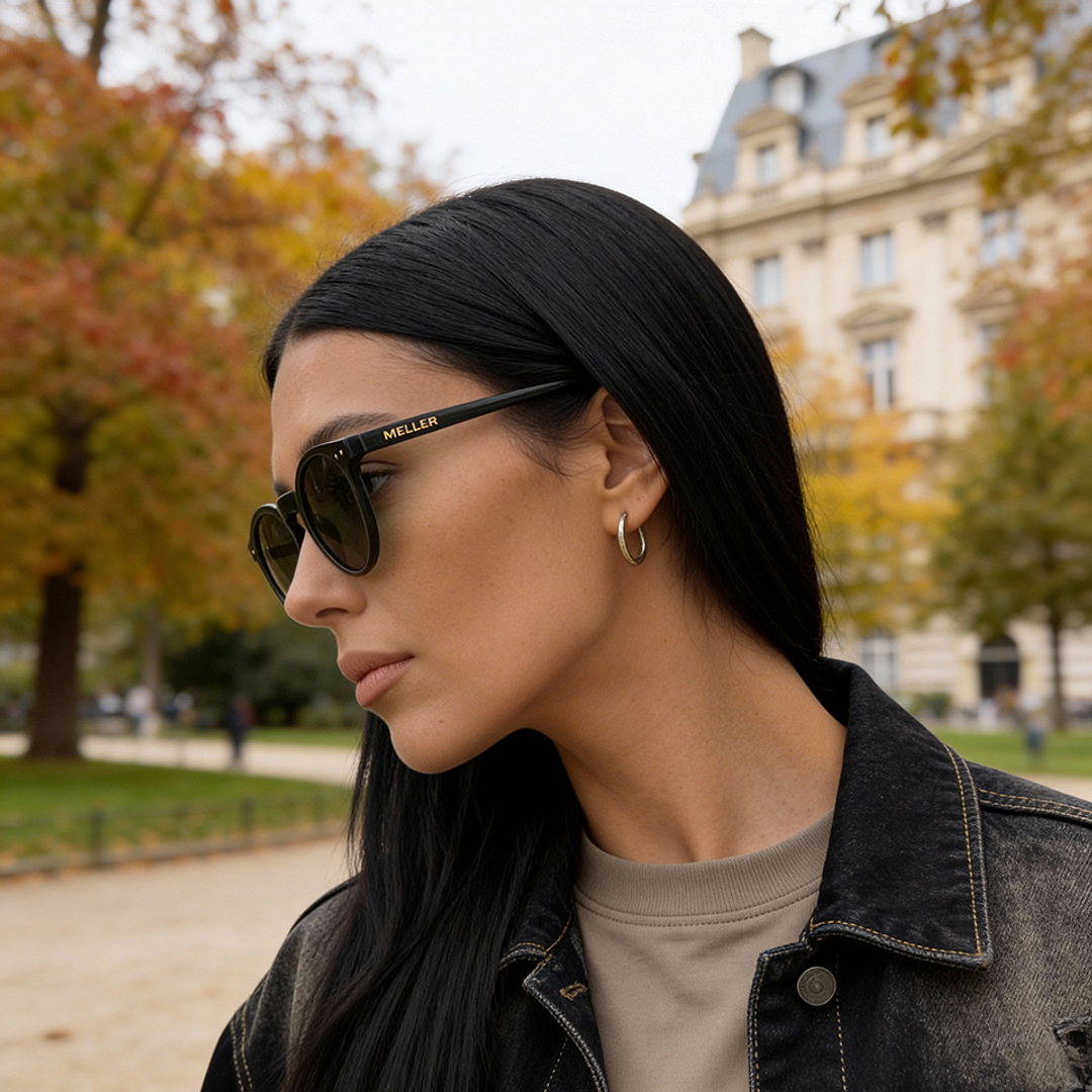 Meller Grey Full Rim Round left side