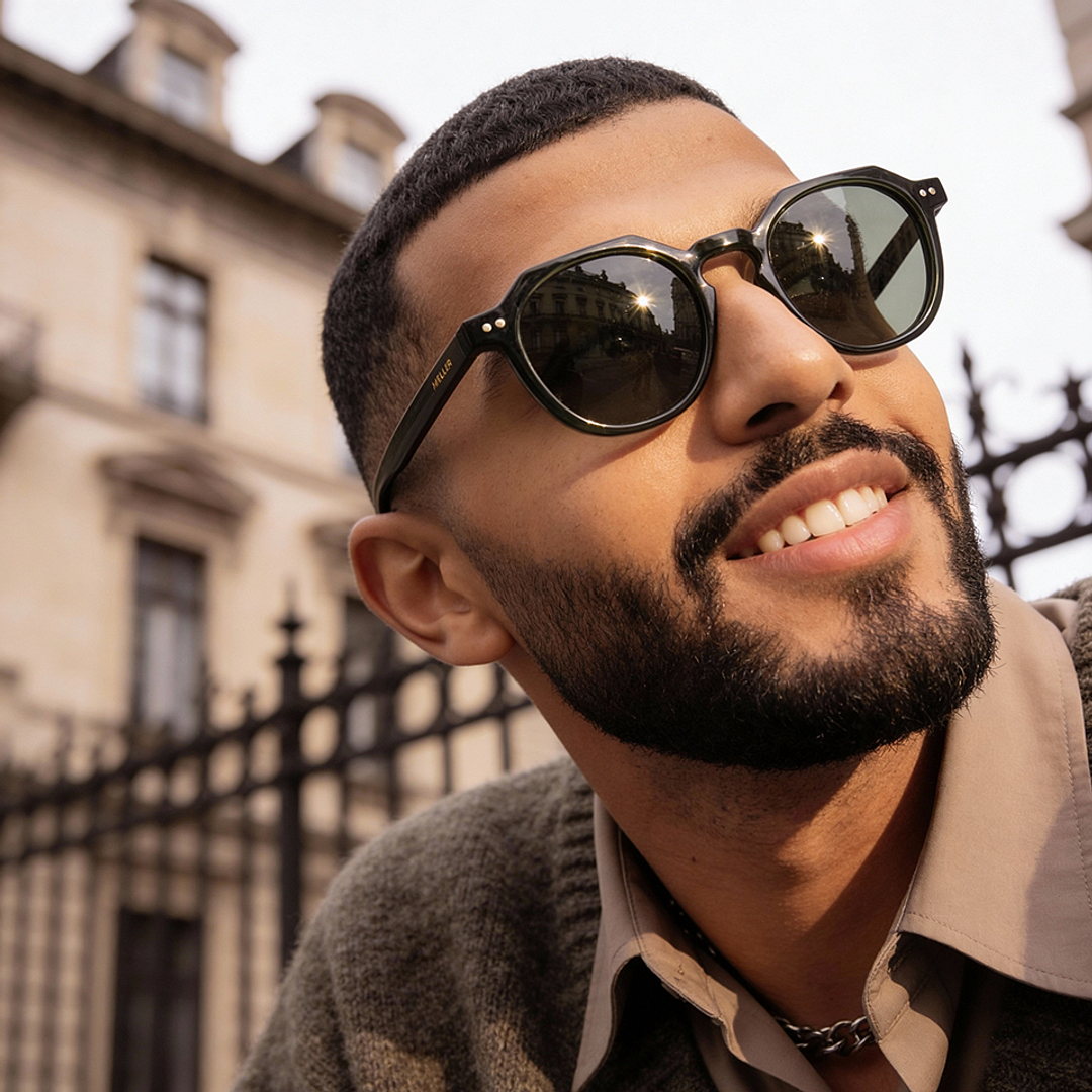 Meller Grey Full Rim Round right side