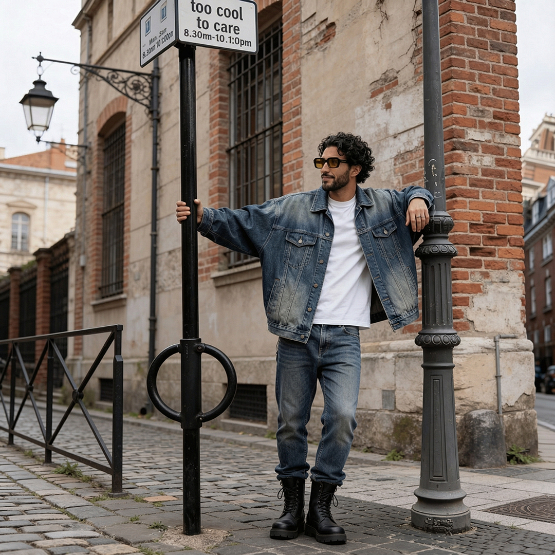 Meller Black Full Rim Geometric left side