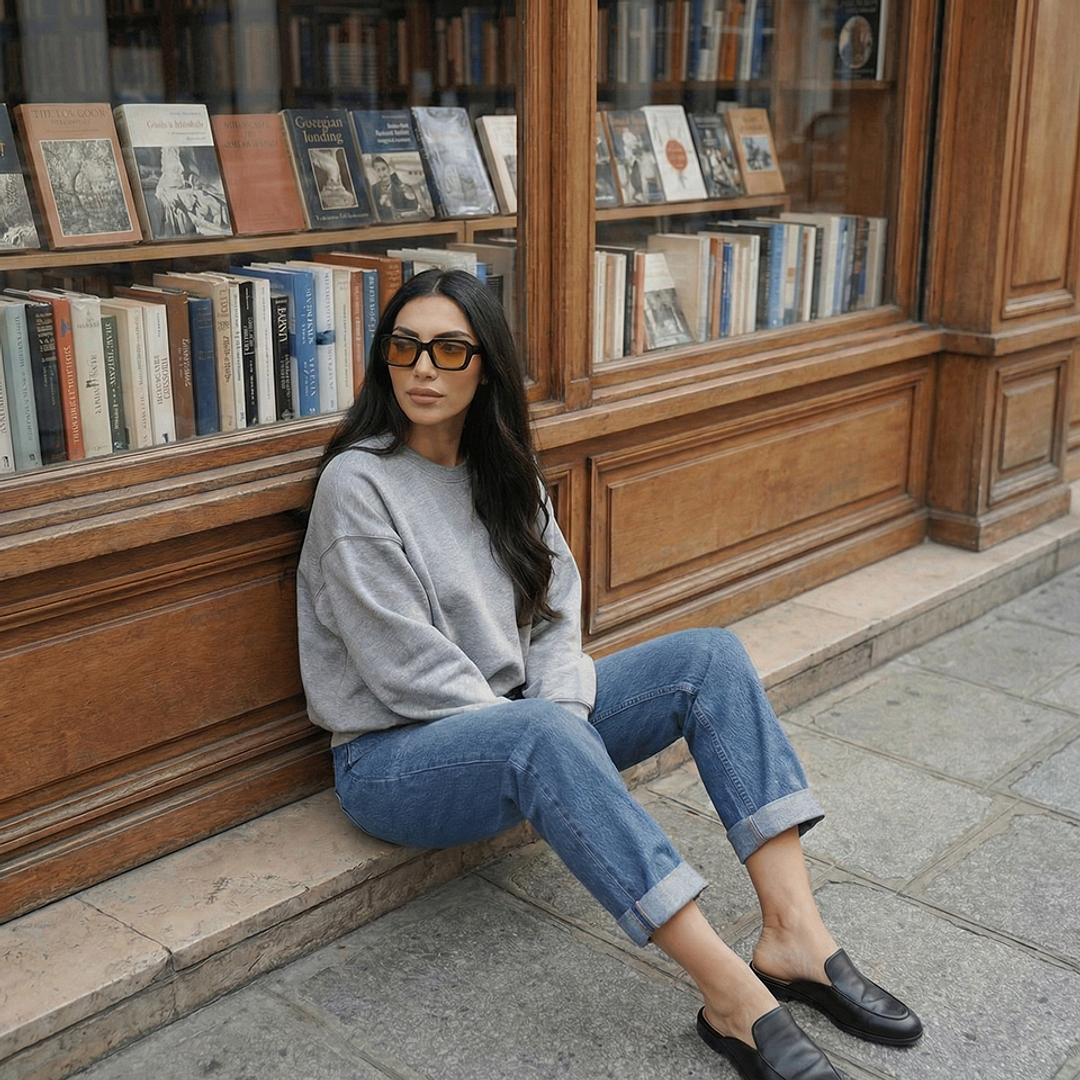 Meller Black Full Rim Geometric right side