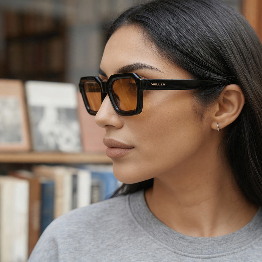 Meller Black Full Rim Geometric right side