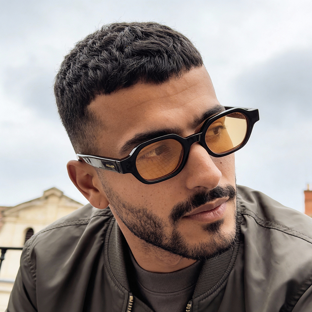 ميلر أسود حافة كاملة هندسي left side