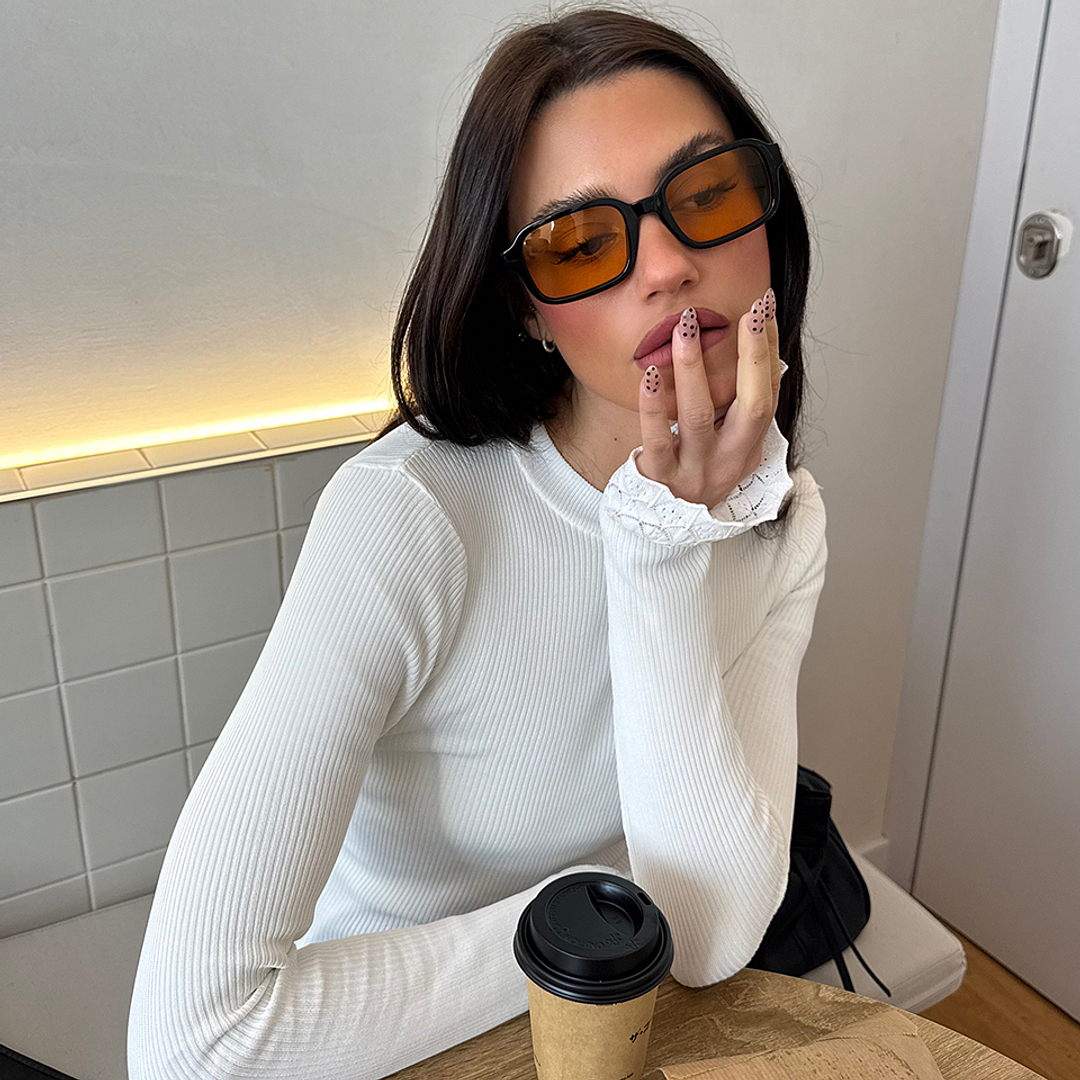 Meller Black Full Rim Rectangle left side