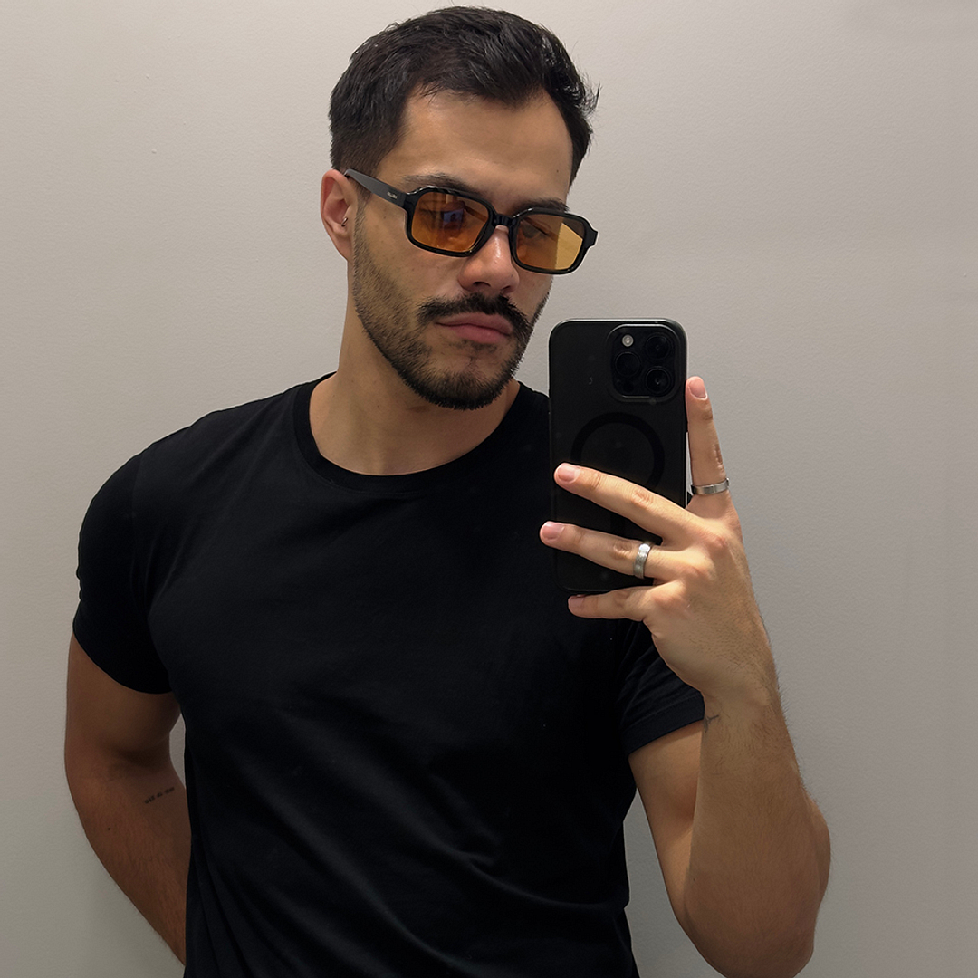 Meller Black Full Rim Rectangle right side