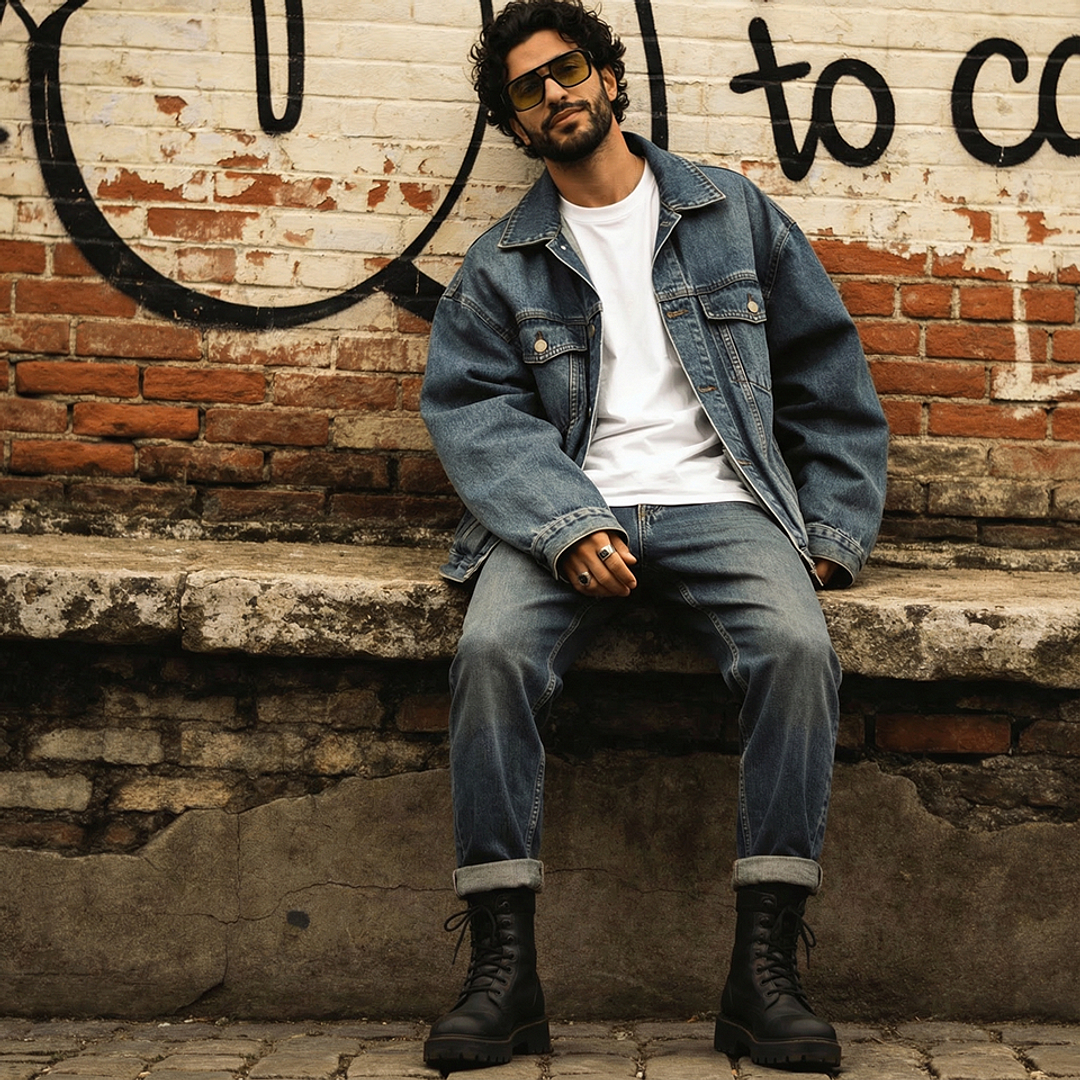 Meller Black Full Rim Square left side