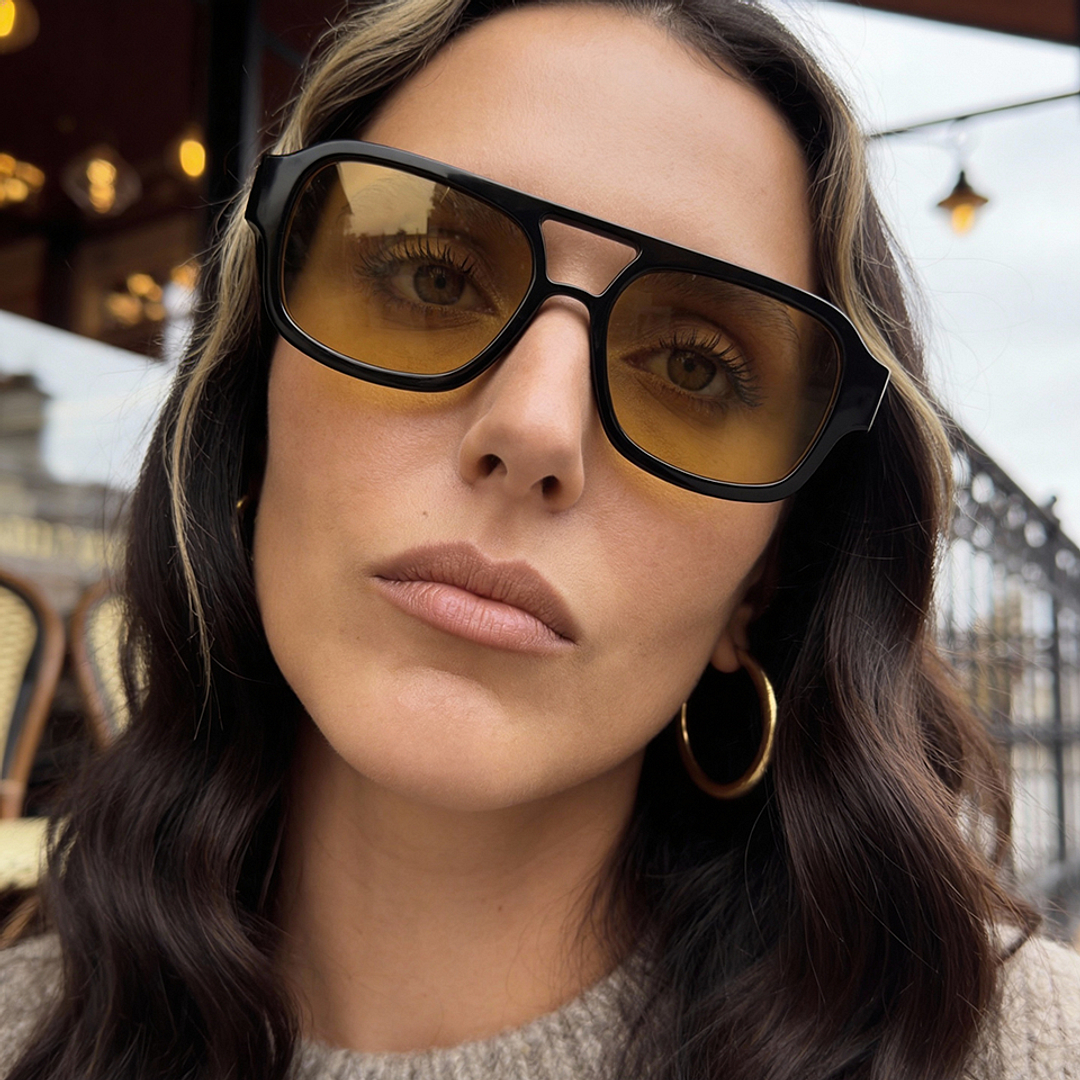 Meller Black Full Rim Square left side