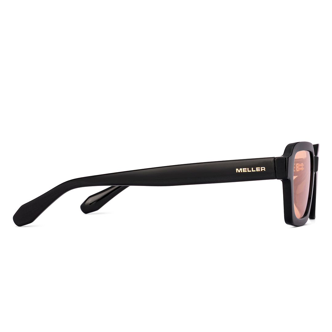 Meller Black Full Rim Rectangle left side