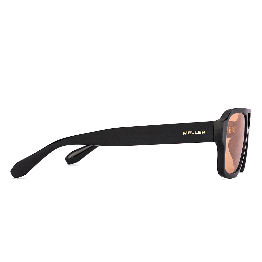 Meller Black Full Rim Rectangle left side