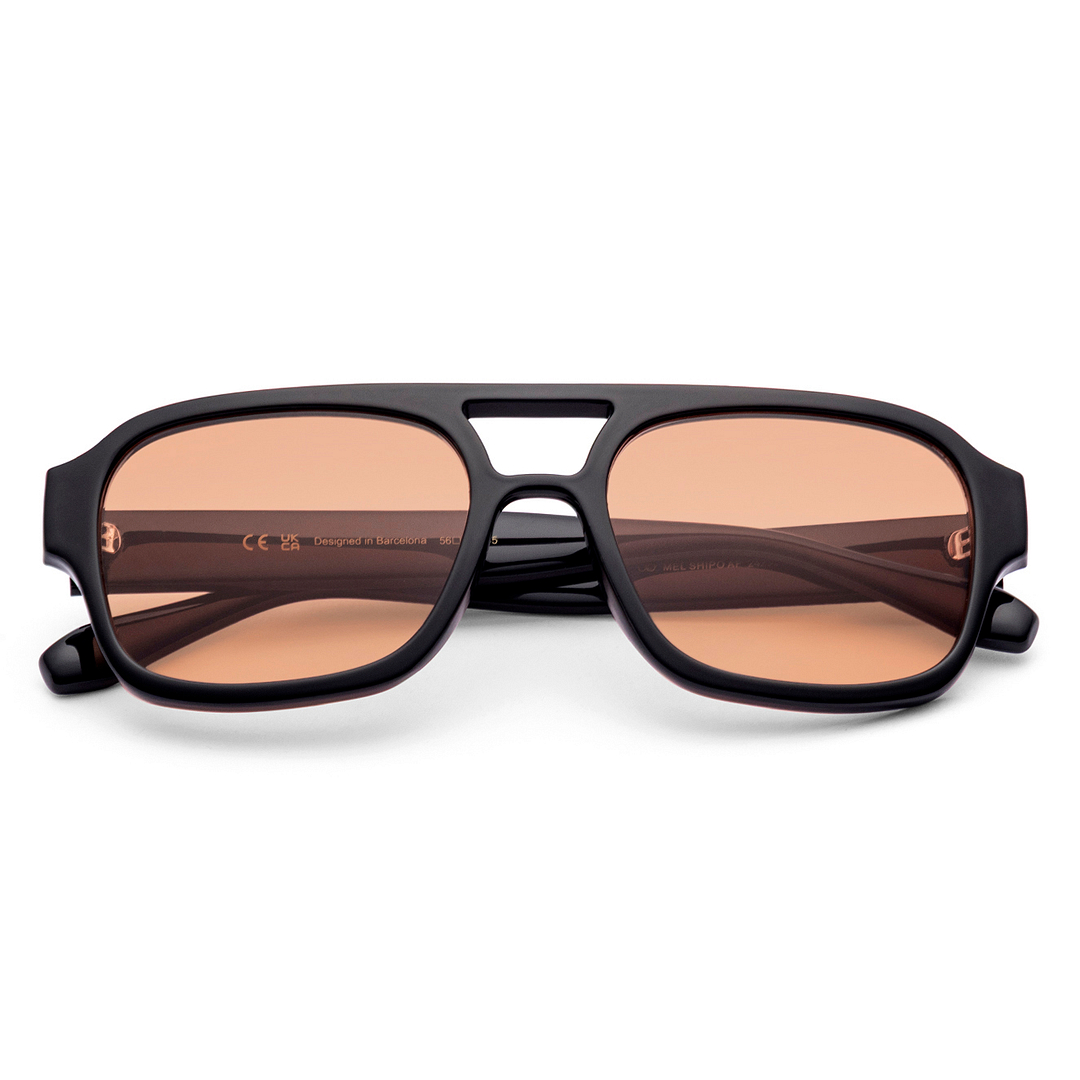 Meller Black Full Rim Rectangle left side