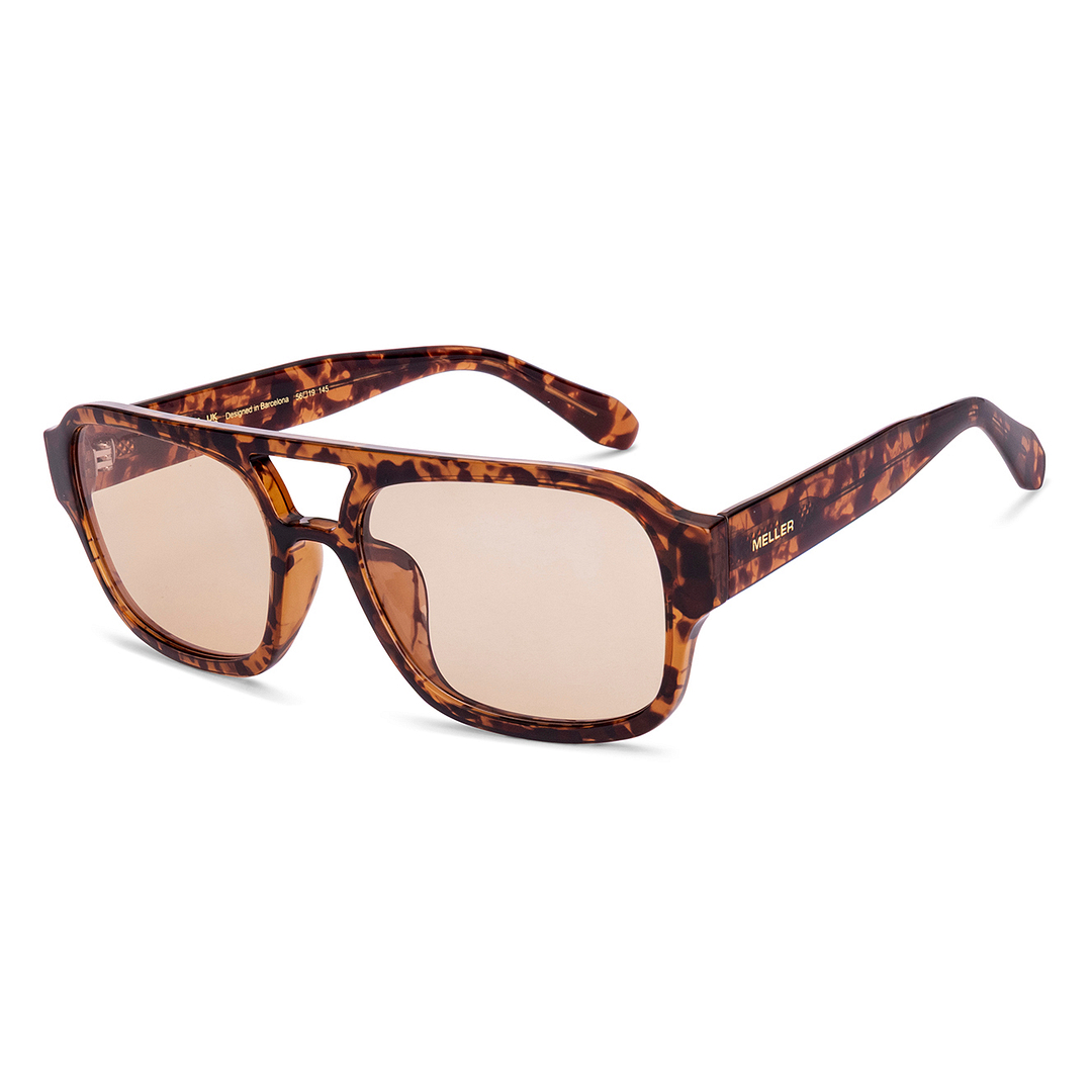 Meller Brown Tortoise Full Rim Rectangle left side