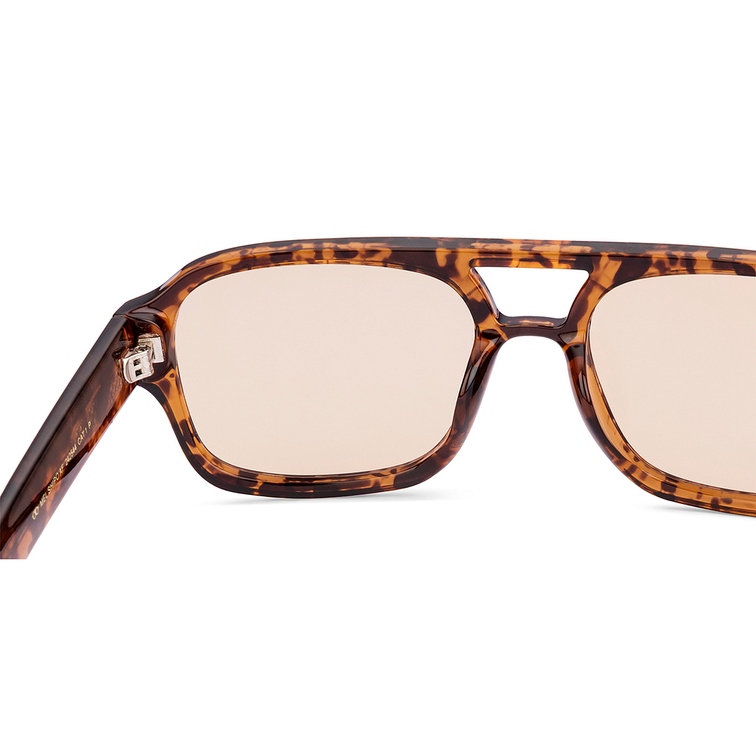 Meller Brown Tortoise Full Rim Rectangle right side