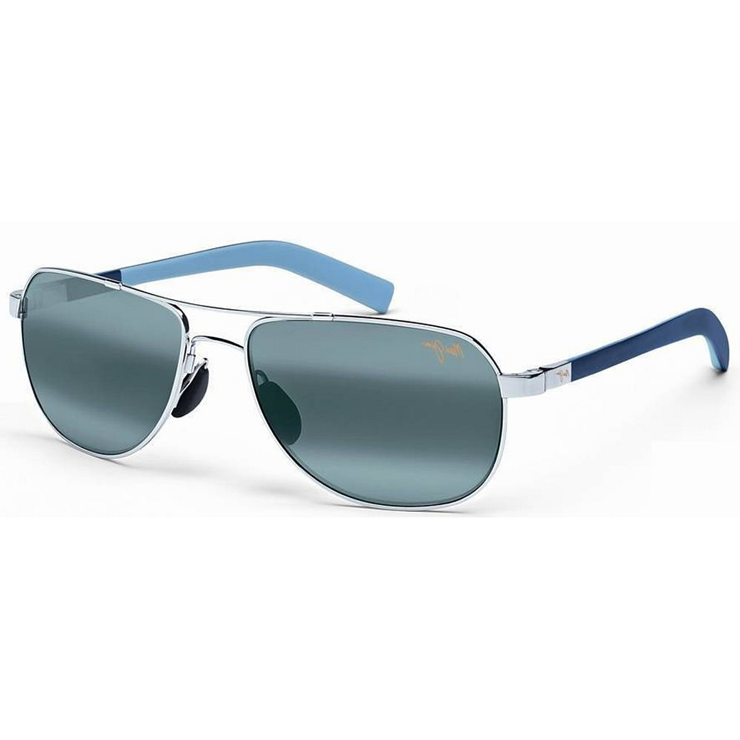 BRANDED Silver Full Rim Aviator left side