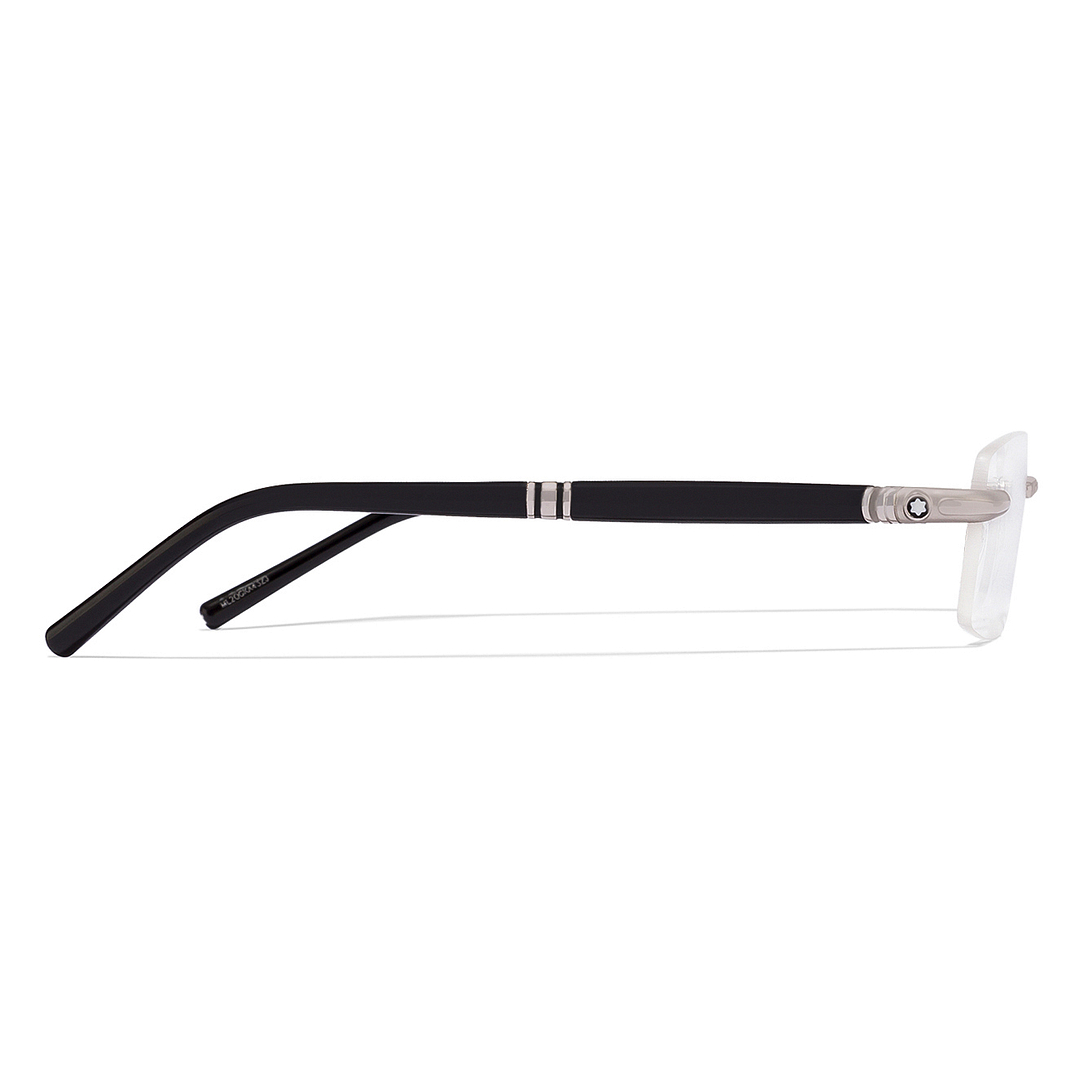 Buy Mont Blanc MB0474 Large Size:57 Matte Silver Black 16 Unisex