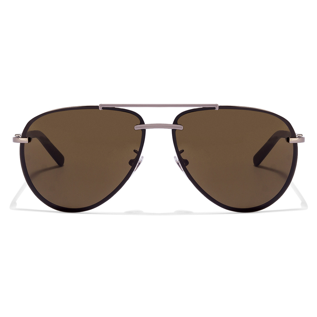 Mont Blanc Mid Gunmetal Full Rim Aviator left side