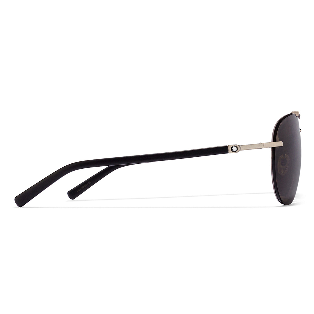 Mont Blanc Mid Gunmetal Full Rim Aviator right side