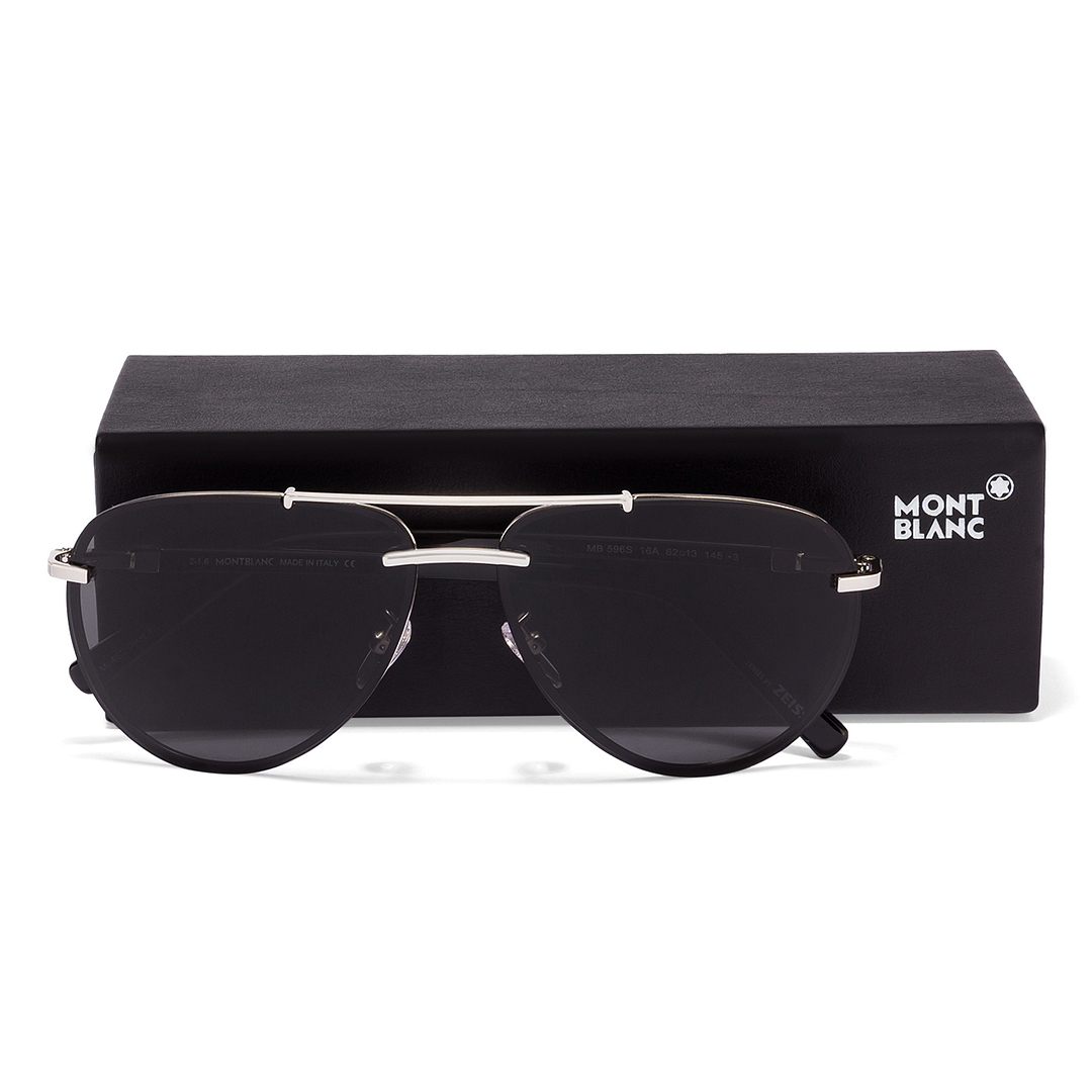 G*t様 MONTBLANC 2本セット ⑤⑨ Buy Mont Blanc MB596S Large Size:62 Silver Black Grey 16A Unisex