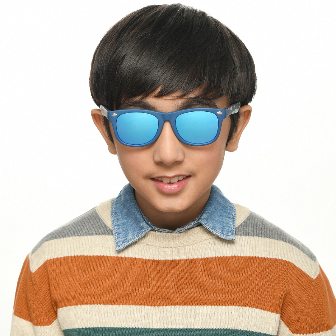 Hooper Sky Blue Full Rim Square left side