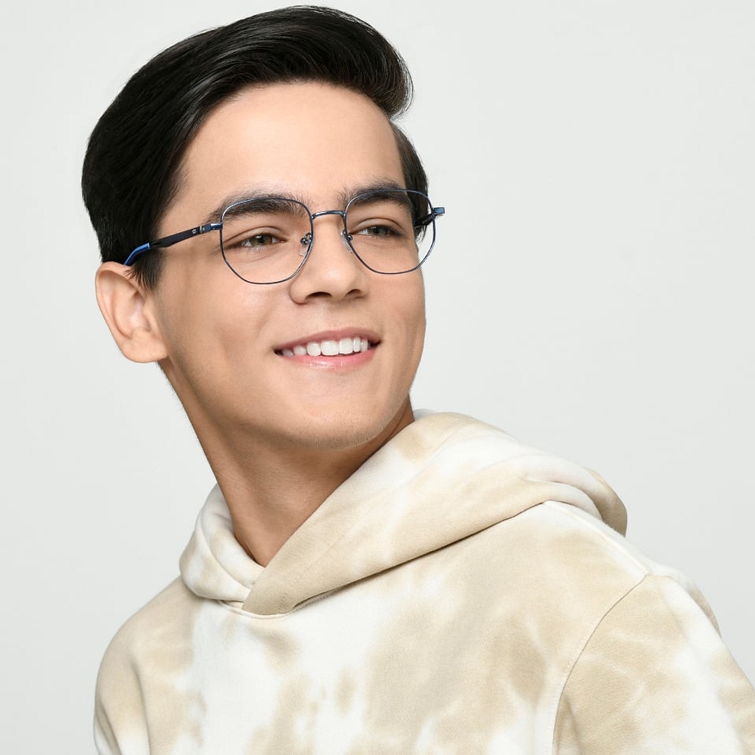 Hooper Online Sky Blue Full Rim Geometric right side