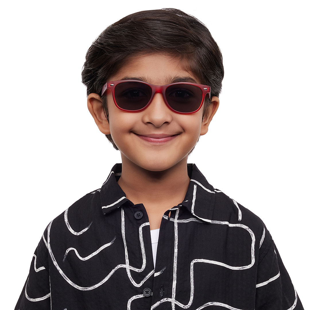 Hooper Red Full Rim Rectangle right side