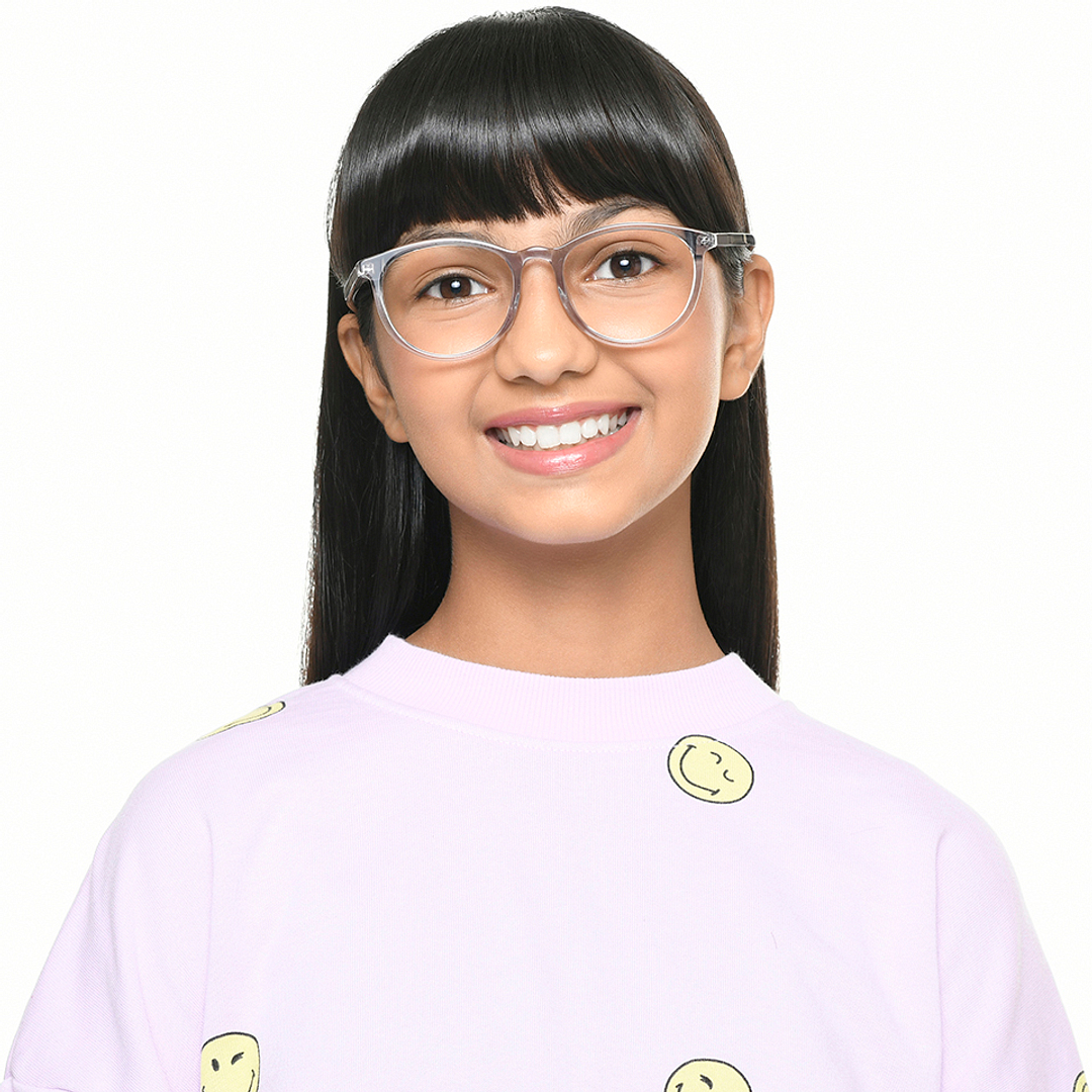 Hooper Online Gray Transparent Full Rim Round left side