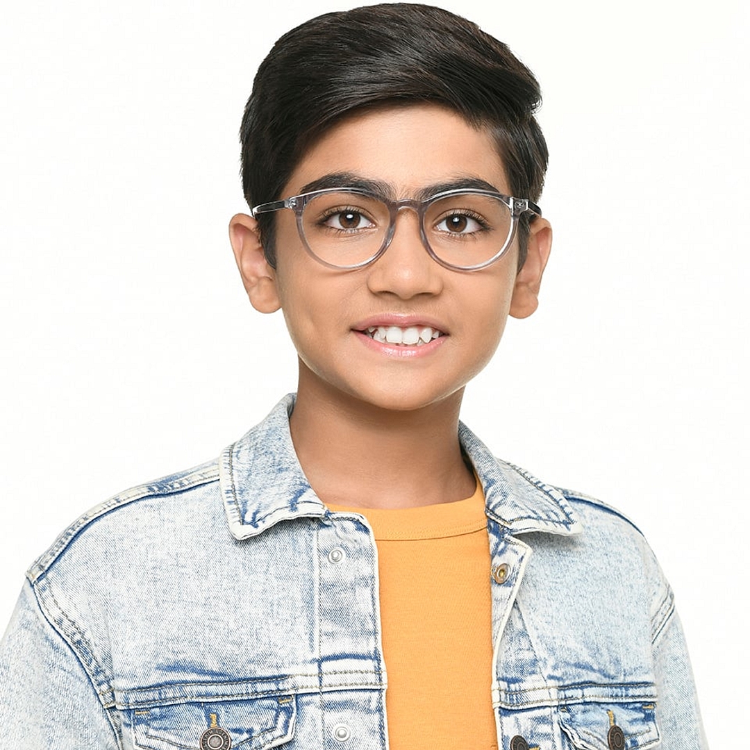 Hooper Online Gray Transparent Full Rim Round left side