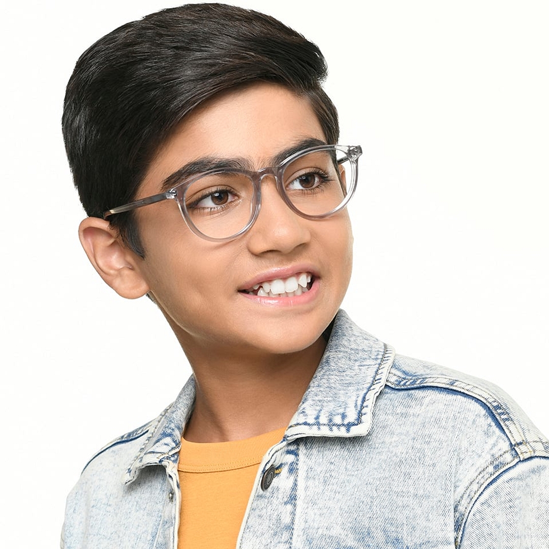 Hooper Online Gray Transparent Full Rim Round right side