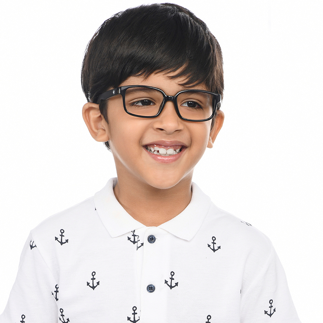 Hooper Online Black Full Rim Rectangle left side