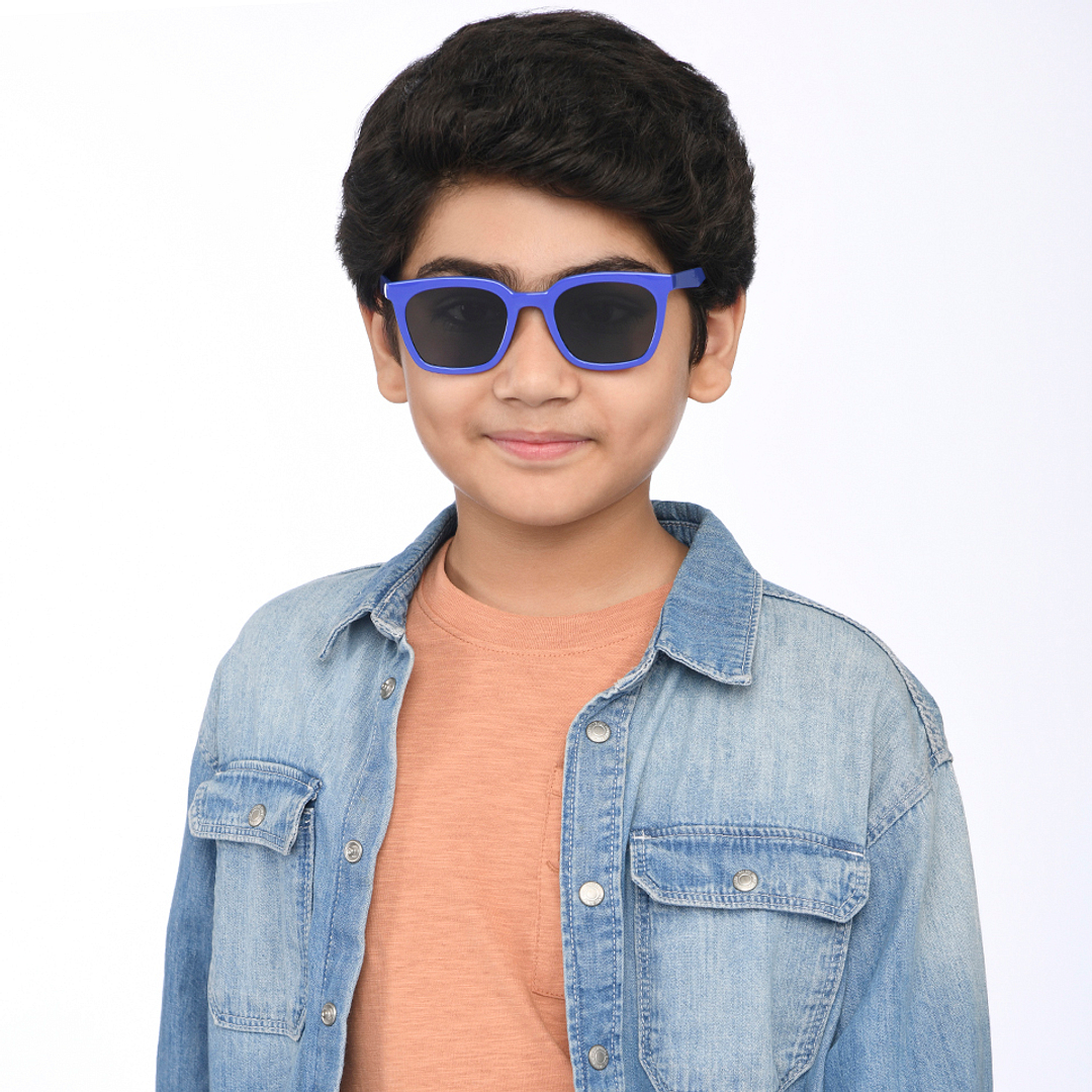 Hooper Sky Blue Full Rim Square left side