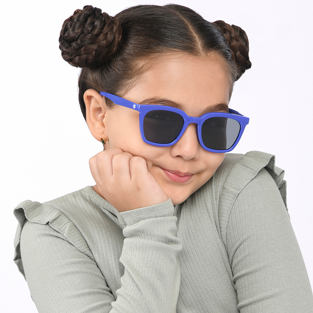 Hooper Sky Blue Full Rim Square left side