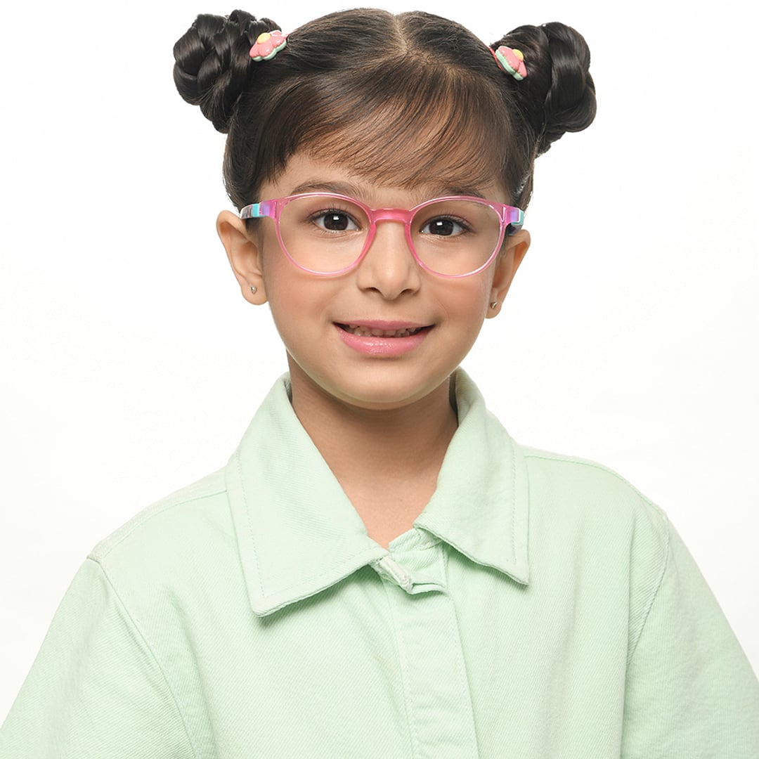 Hooper Online Pink Transparent Full Rim Round left side