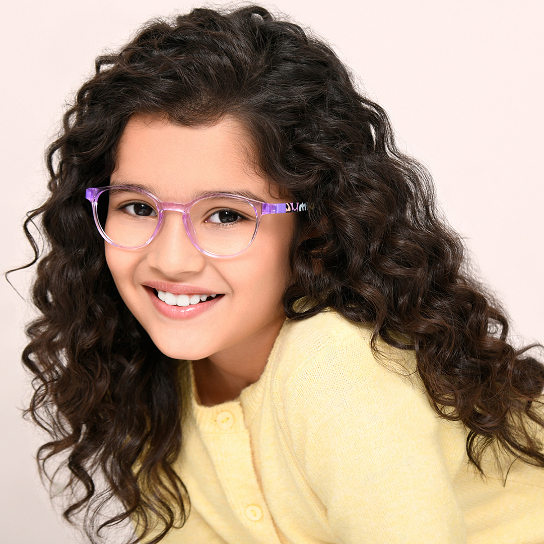 Hooper Online Purple Transparent Full Rim Round left side