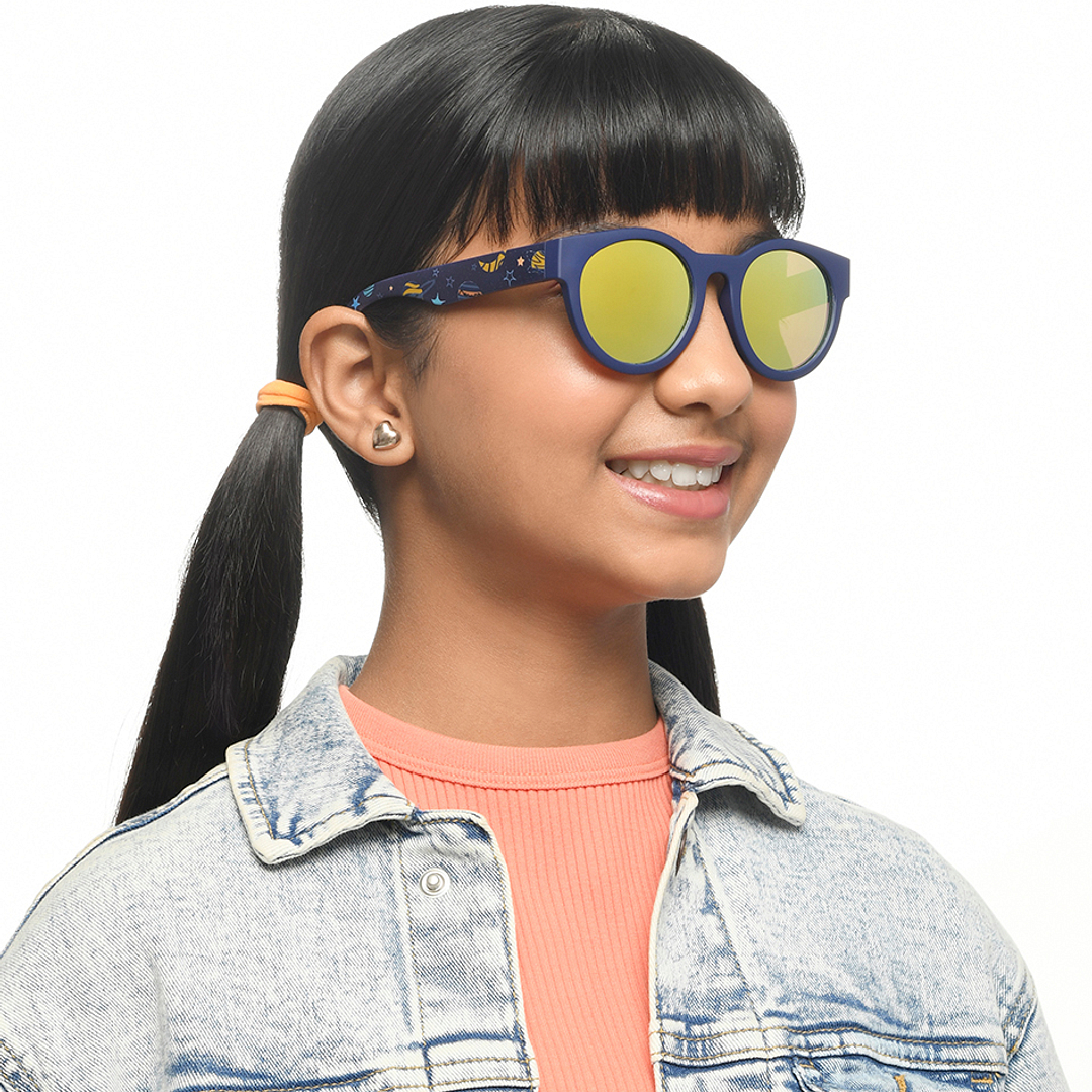 Hooper Sky Blue Full Rim Round left side