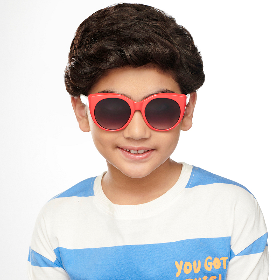 Hooper Red Full Rim Cat Eye left side