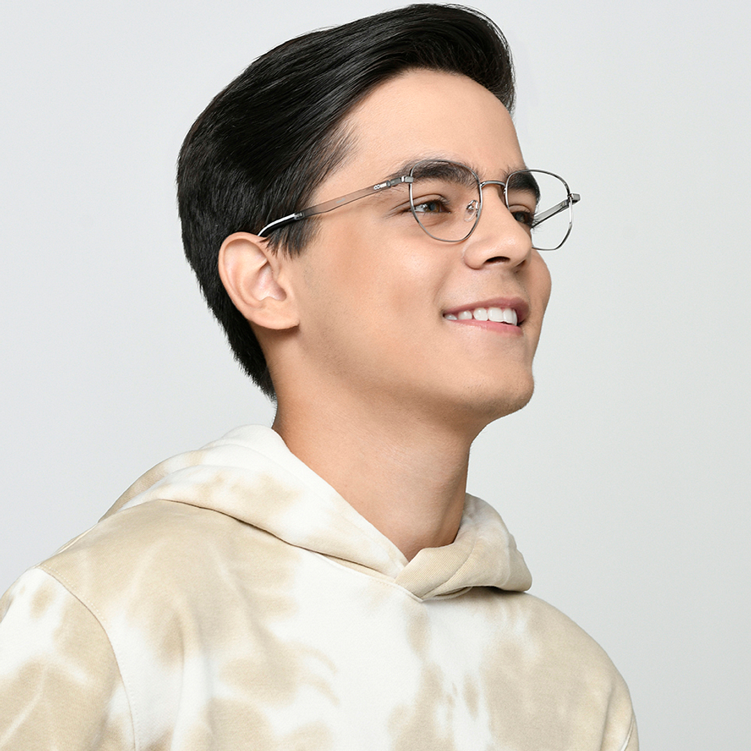 Hooper Online Silver Full Rim Geometric left side