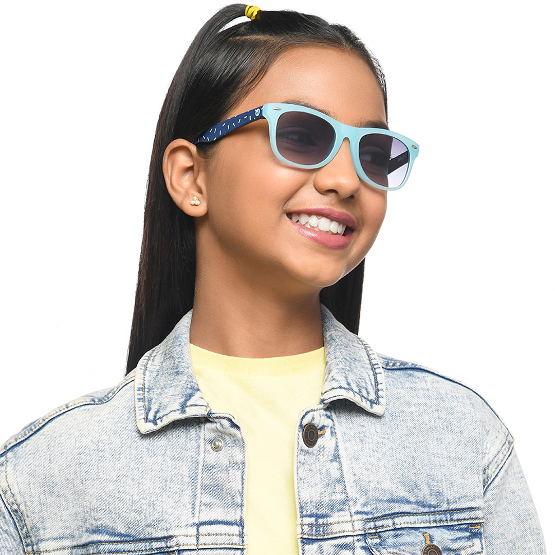 Hooper Sky Blue Full Rim Rectangle right side