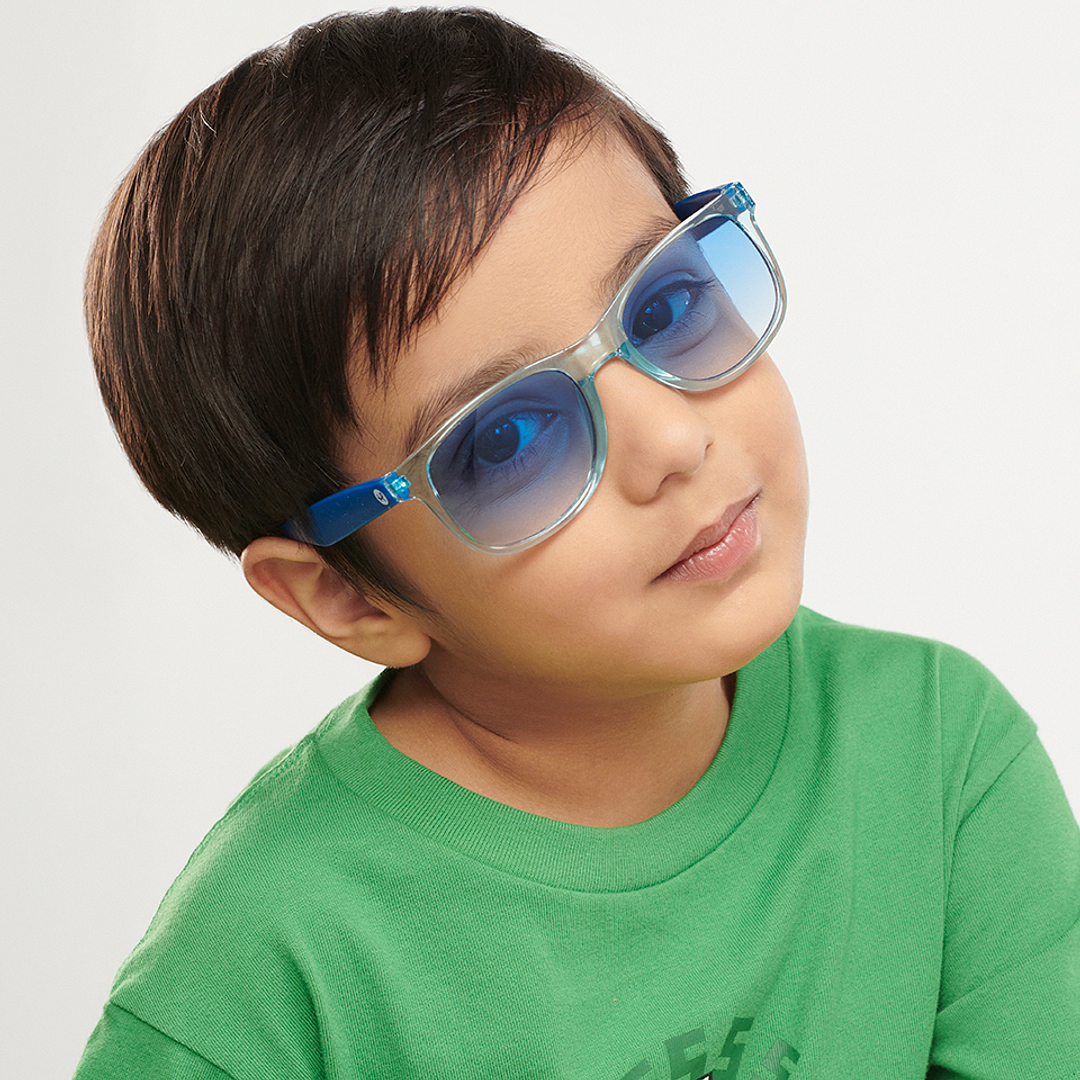 Hooper Sky Blue Full Rim Square left side