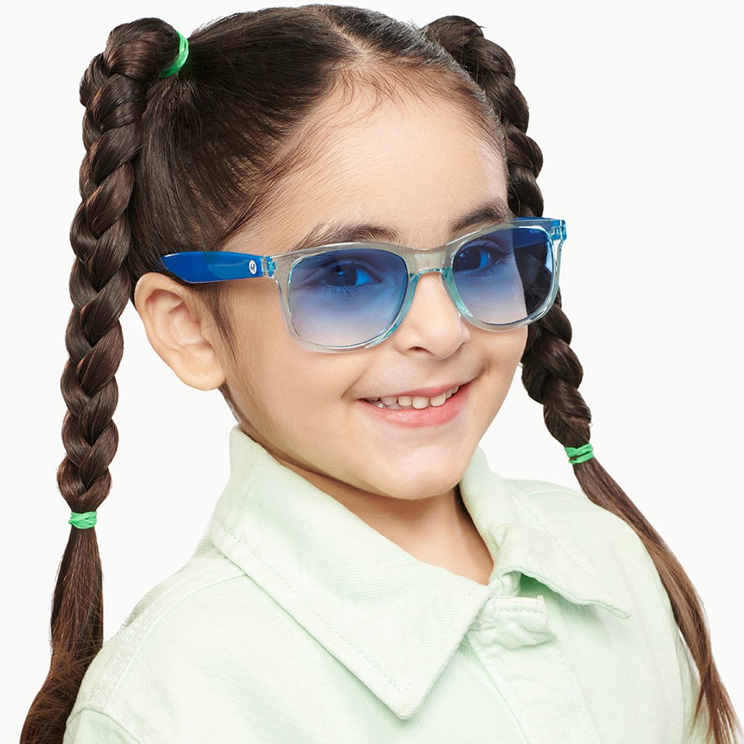 Hooper Sky Blue Full Rim Square left side