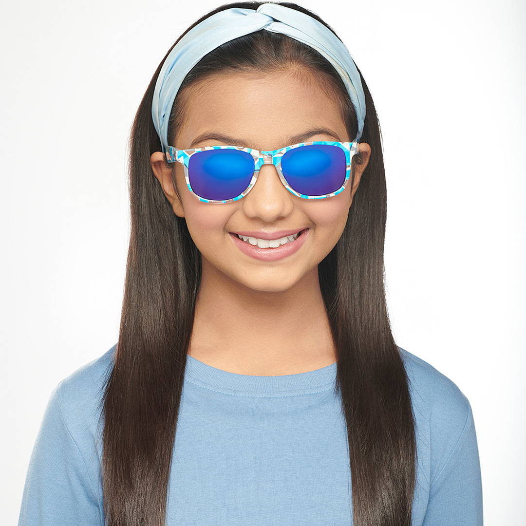 Hooper Crystal Transparent Full Rim Square left side