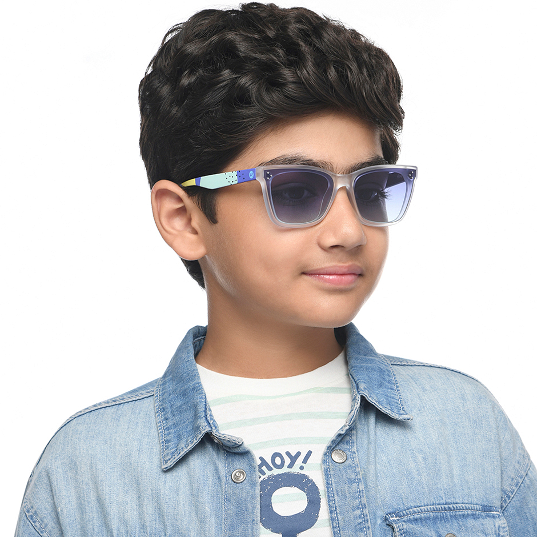 Hooper Crystal Transparent Full Rim Square left side