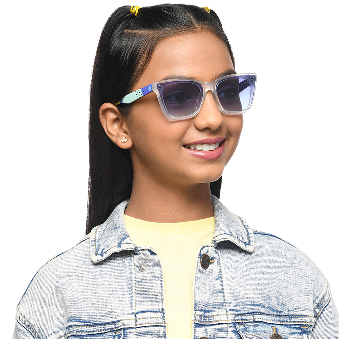 Hooper Crystal Transparent Full Rim Square left side