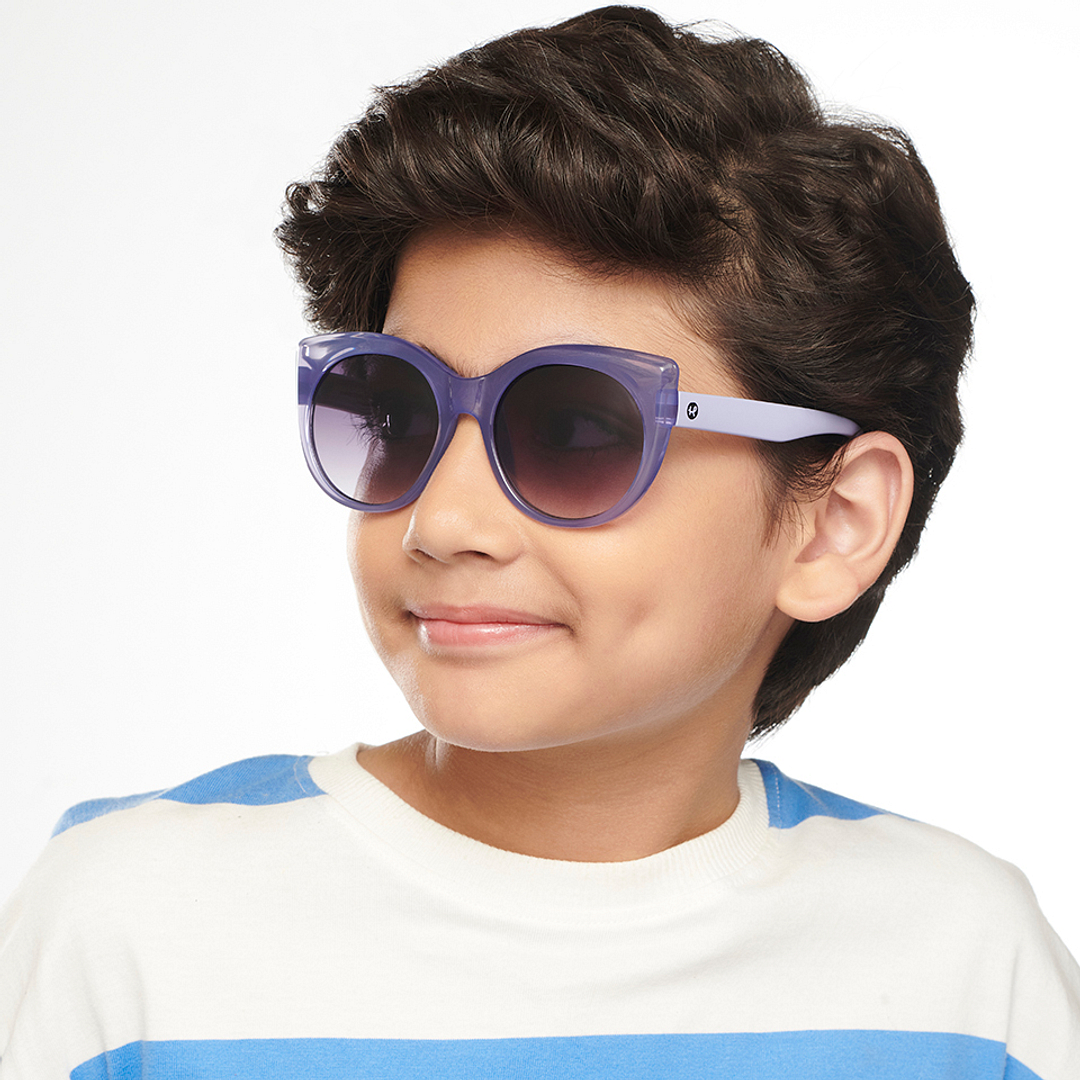 Hooper Purple Transparent Full Rim Cat Eye left side