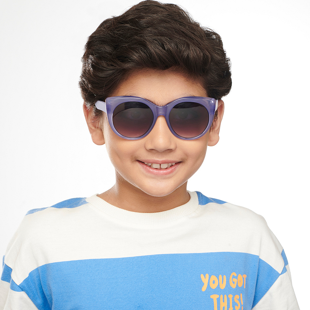 Hooper Purple Transparent Full Rim Cat Eye right side