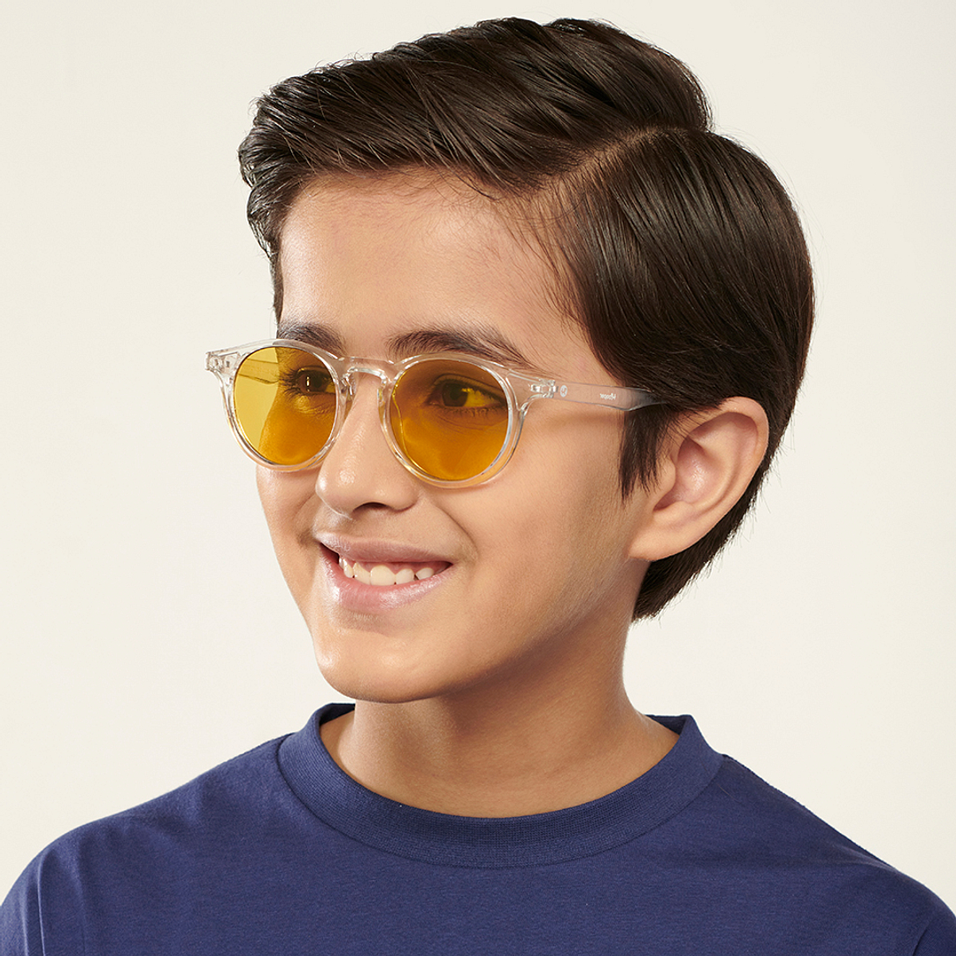 Hooper Crystal Transparent Full Rim Round left side