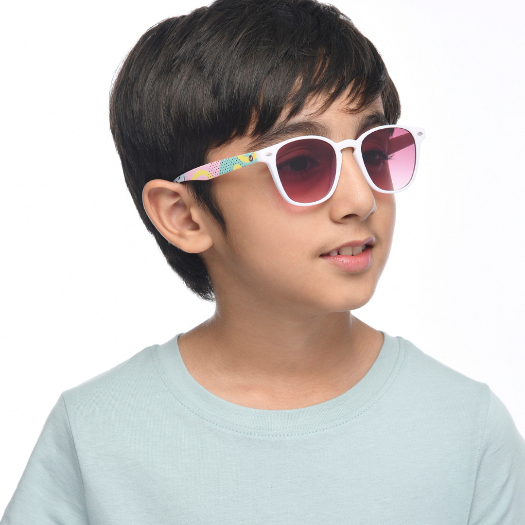 Hooper White Full Rim Square right side