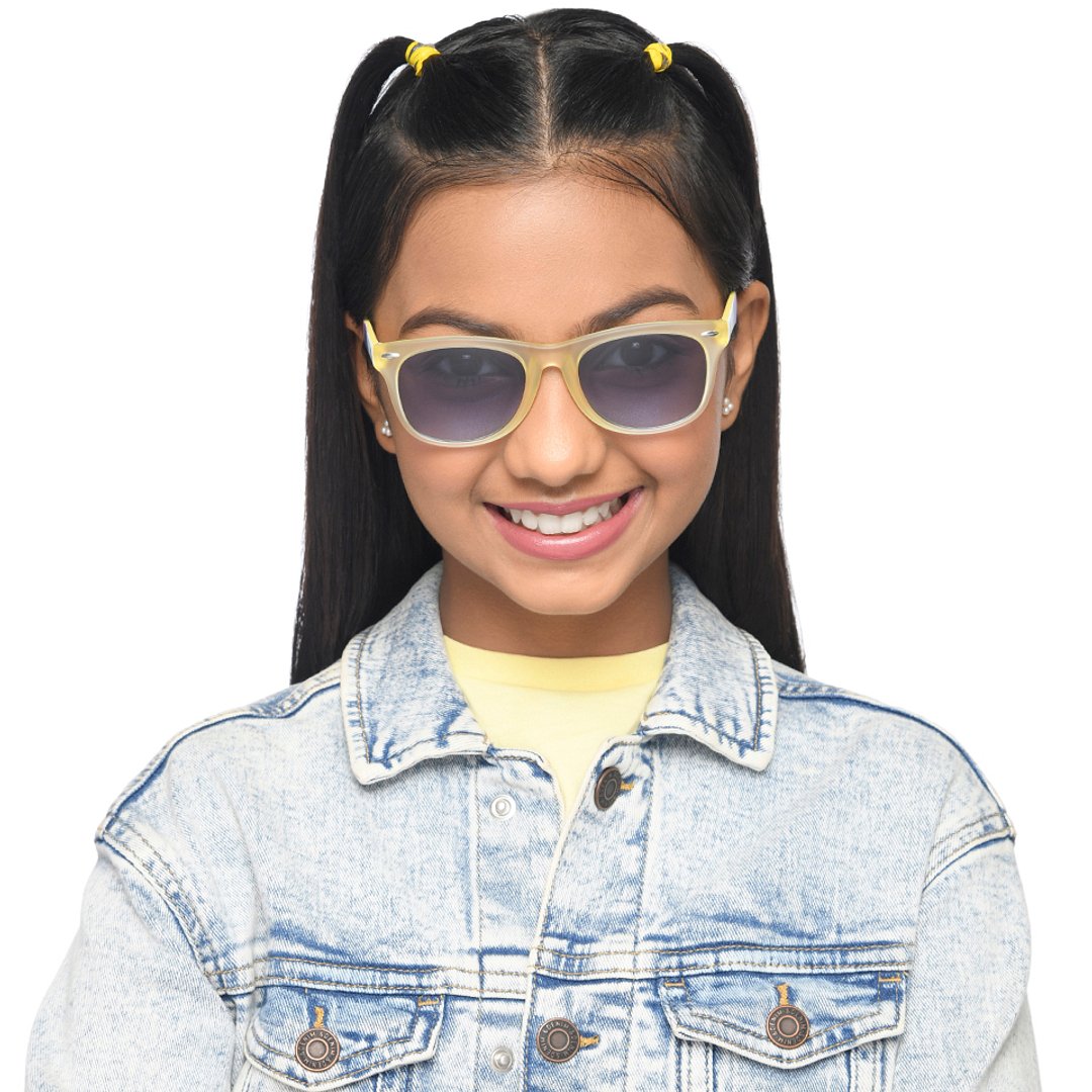 Hooper Yellow Transparent Full Rim Rectangle left side