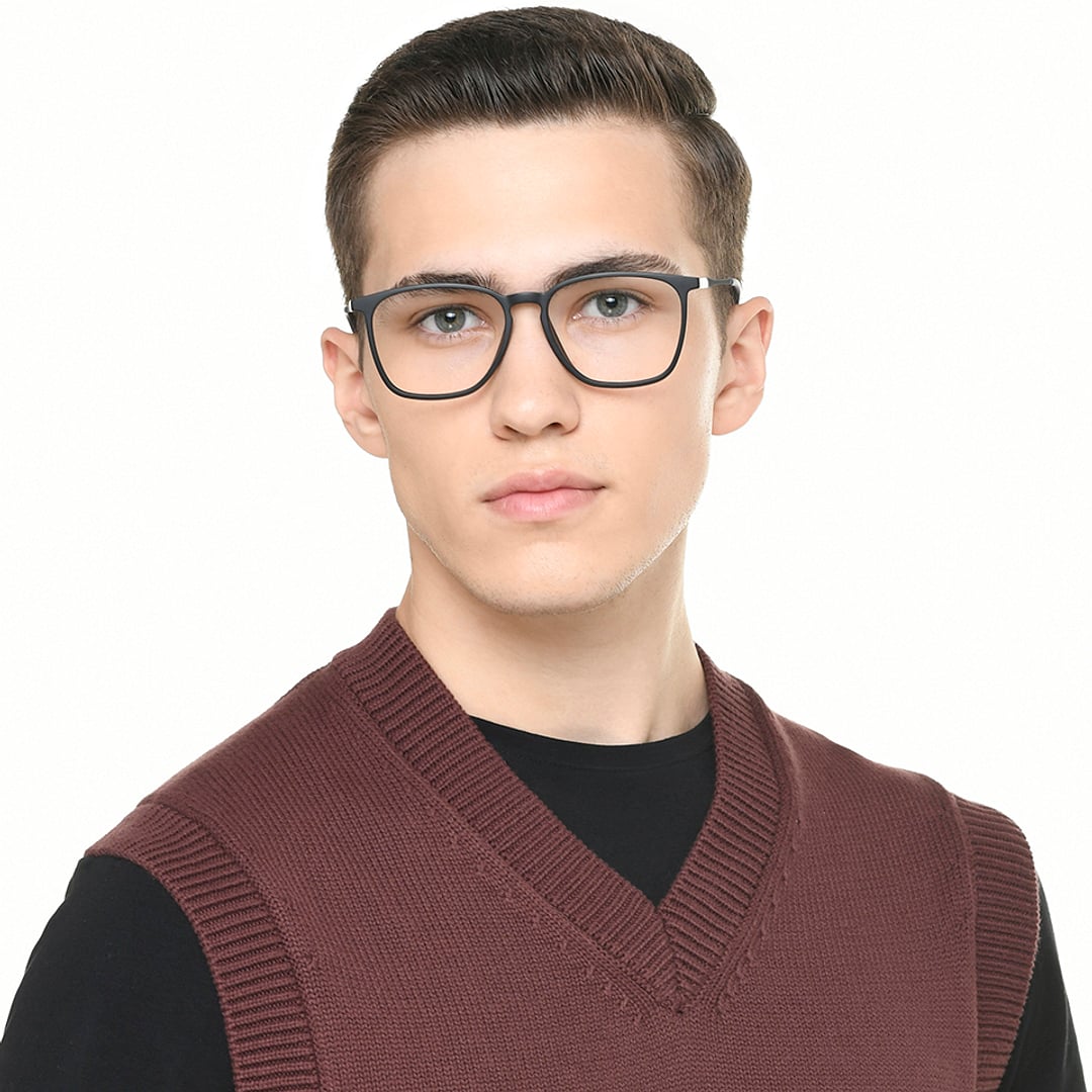 John Jacobs Black Full Rim Square right side