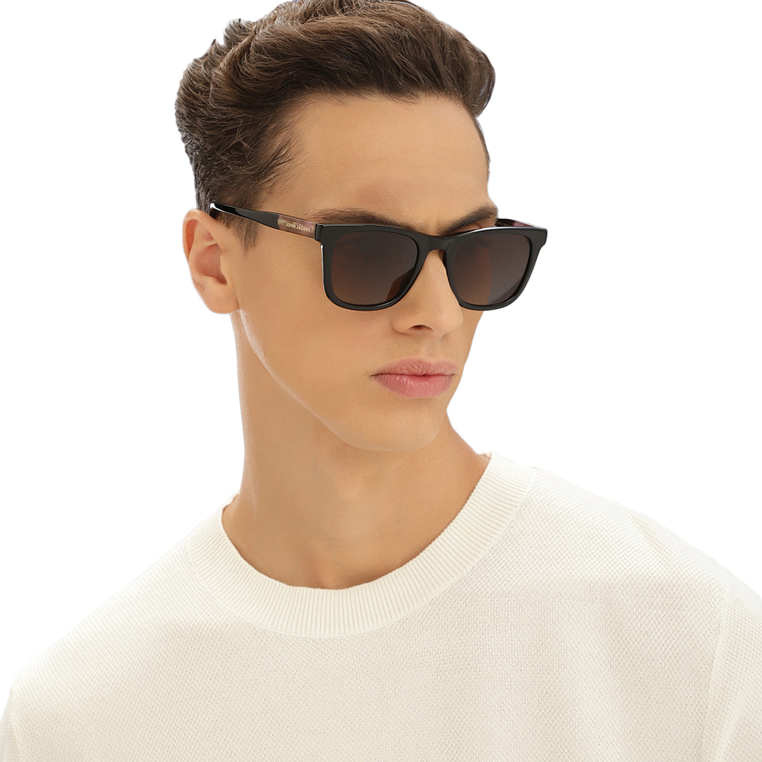 John Jacobs Black Full Rim Square left side