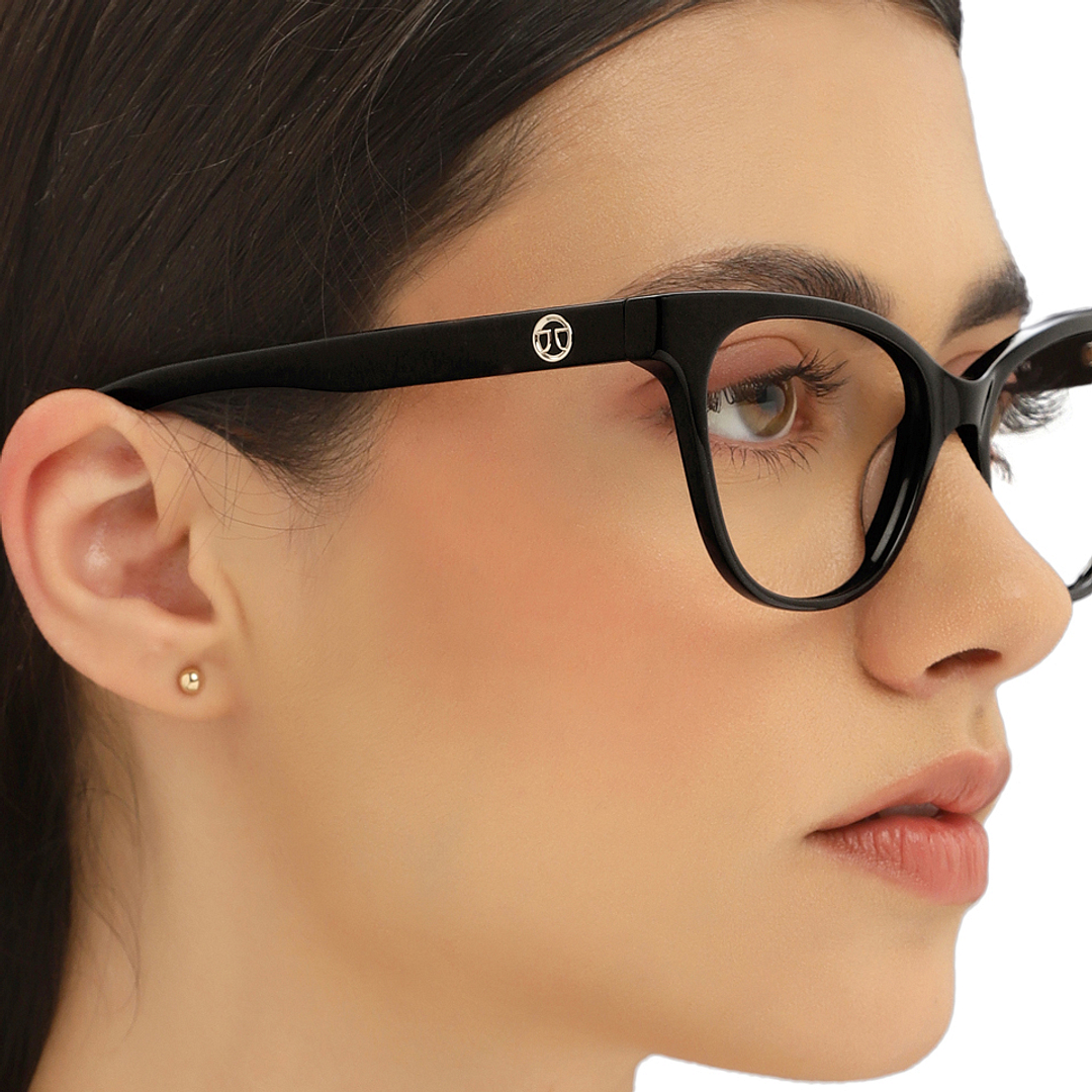 John Jacobs Online Black Full Rim Cat Eye right side